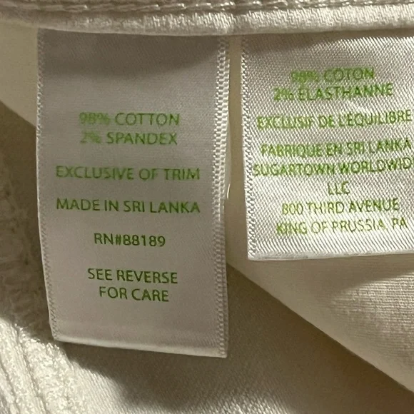 Lilly Pulitzer Women’s White Jeans Size 4 - Picture 11 of 11